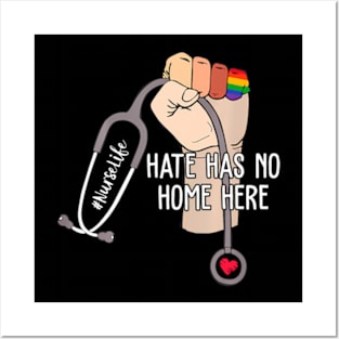 Nurse   Has No Home Here LGBTQ Love Pride Month Posters and Art